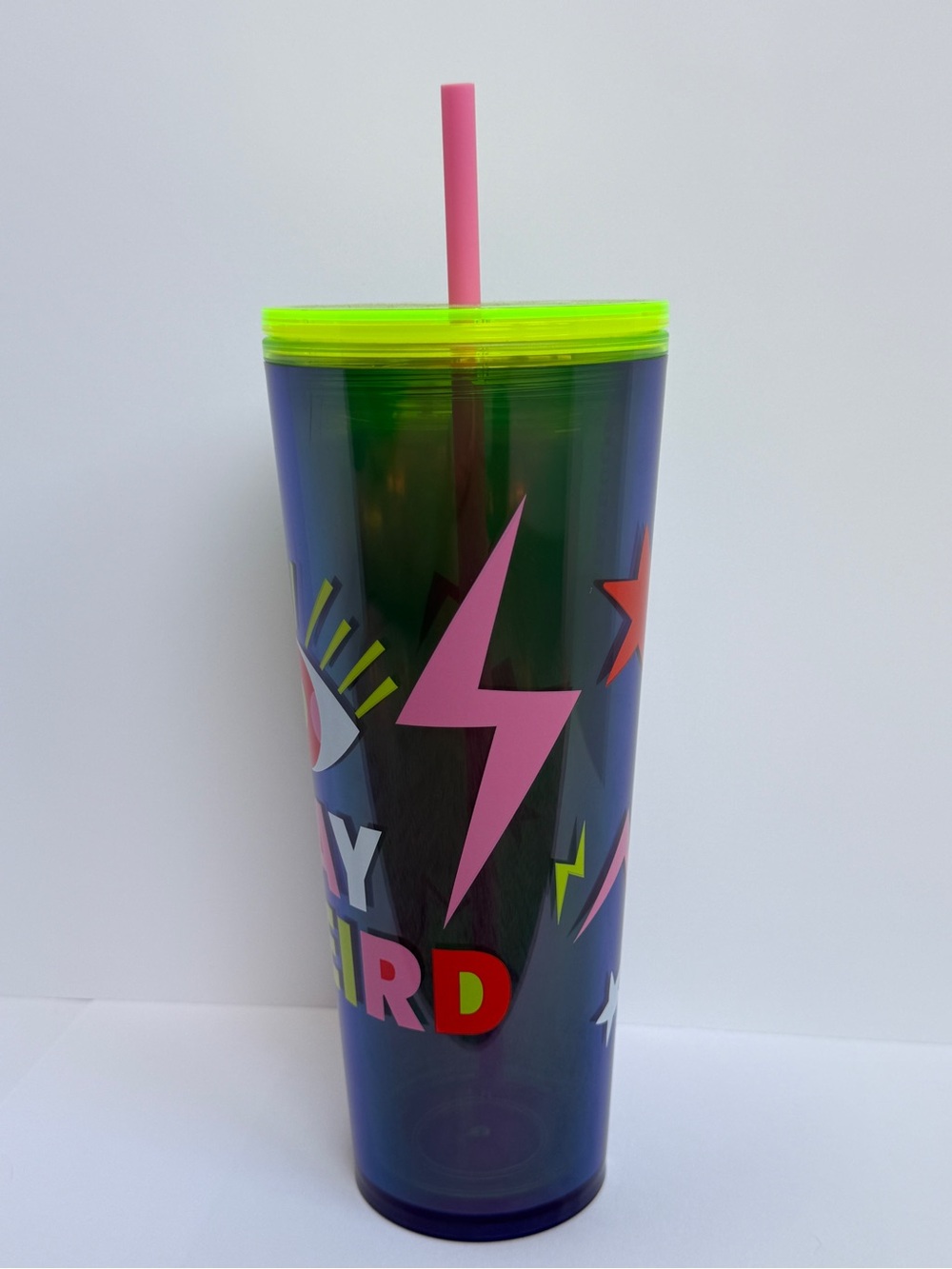 Starbucks Stay Weird Neon Tumbler Cup - Pink & Lime - Picture 2 of 9
